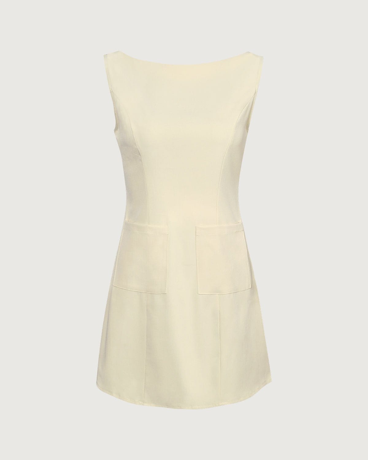 Das gelbe Boot-Ausschnitt Cutout Minikleid