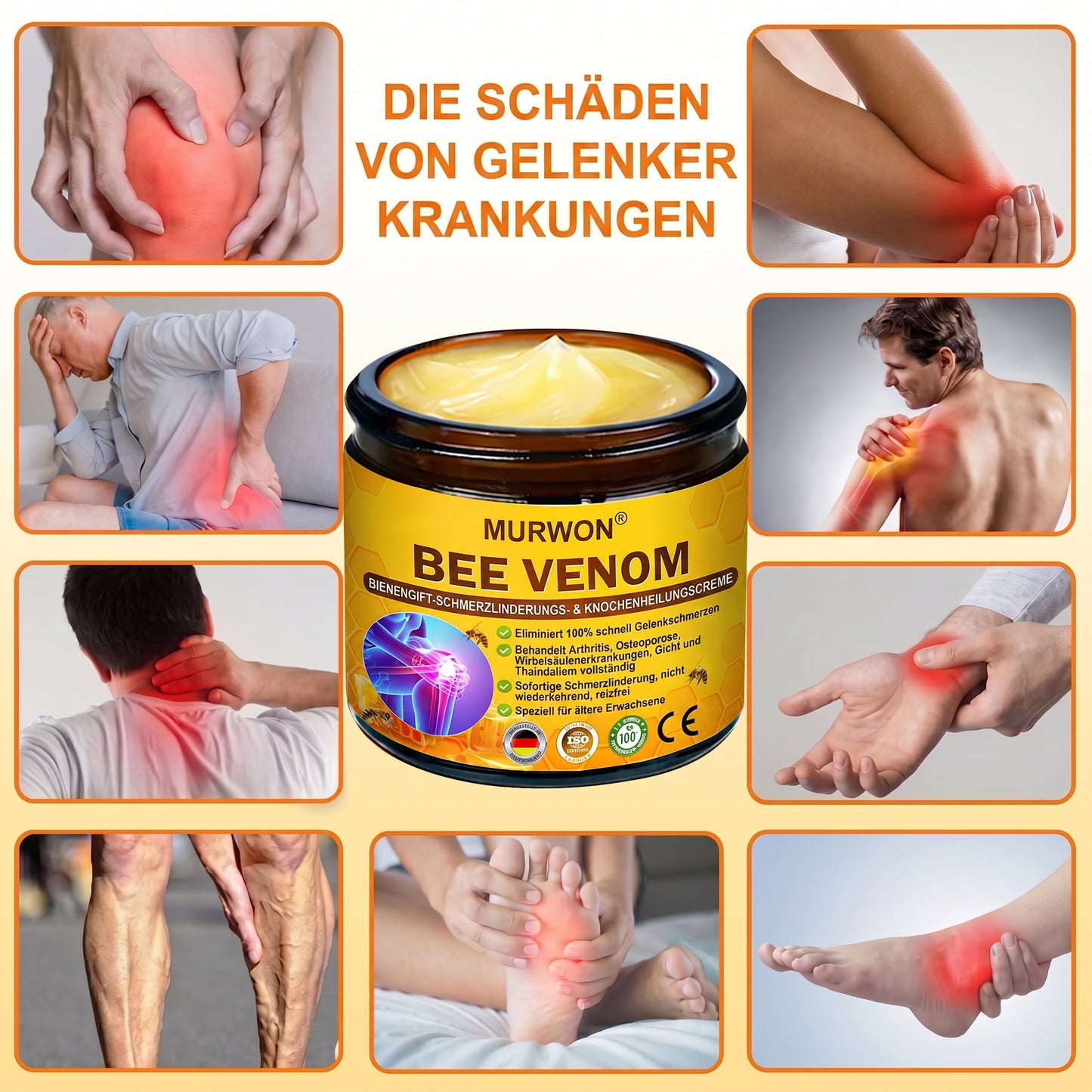 30% Rabatt 🎁🎁 | 𝐌𝐔𝐑𝐖𝐎𝐍® Bienengift-Salbe zur Schmerzlinderung & Knochenheilung ✨