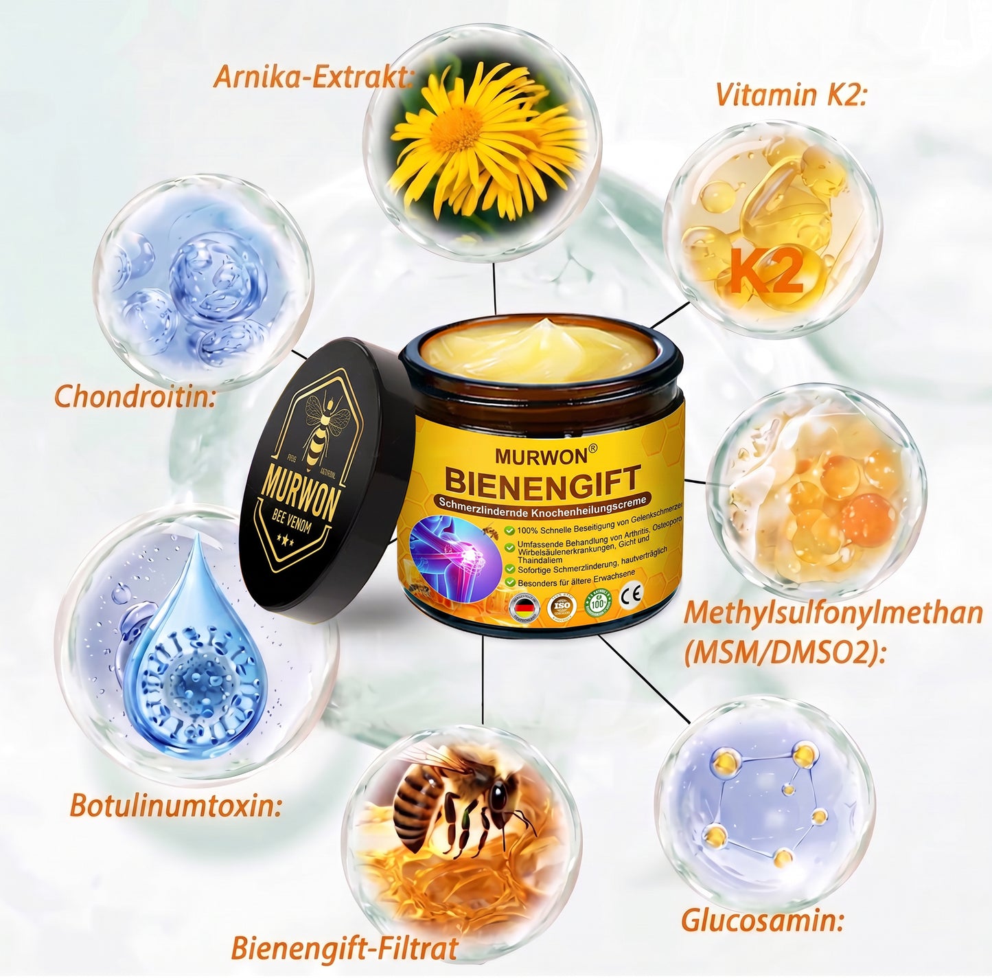 30% Rabatt 🎁🎁 | 𝐌𝐔𝐑𝐖𝐎𝐍® Bienengift-Salbe zur Schmerzlinderung & Knochenheilung ✨