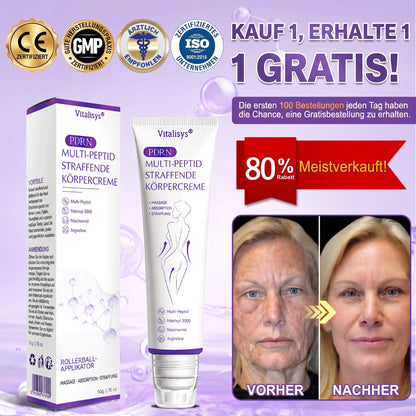 Offizieller Store✅: Vitalisys® PDRN Körpercreme mit Roller ✨ – Anti-Aging, Feuchtigkeitspflege, Hautstraffung, Lifting & Regeneration. Für ebenmäßigen Teint, Behandlung von Akne & Pigmentflecken, Warzen 🥇