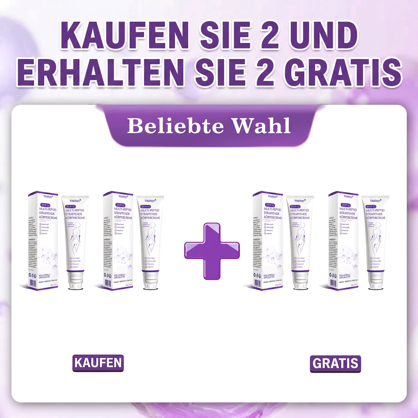 Offizieller Store✅: Vitalisys® PDRN Körpercreme mit Roller ✨ – Anti-Aging, Feuchtigkeitspflege, Hautstraffung, Lifting & Regeneration. Für ebenmäßigen Teint, Behandlung von Akne & Pigmentflecken, Warzen 🥇