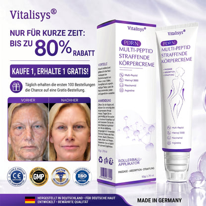 Offizieller Store✅: Vitalisys® PDRN Körpercreme mit Roller ✨ – Anti-Aging, Feuchtigkeitspflege, Hautstraffung, Lifting & Regeneration. Für ebenmäßigen Teint, Behandlung von Akne & Pigmentflecken, Warzen 🥇