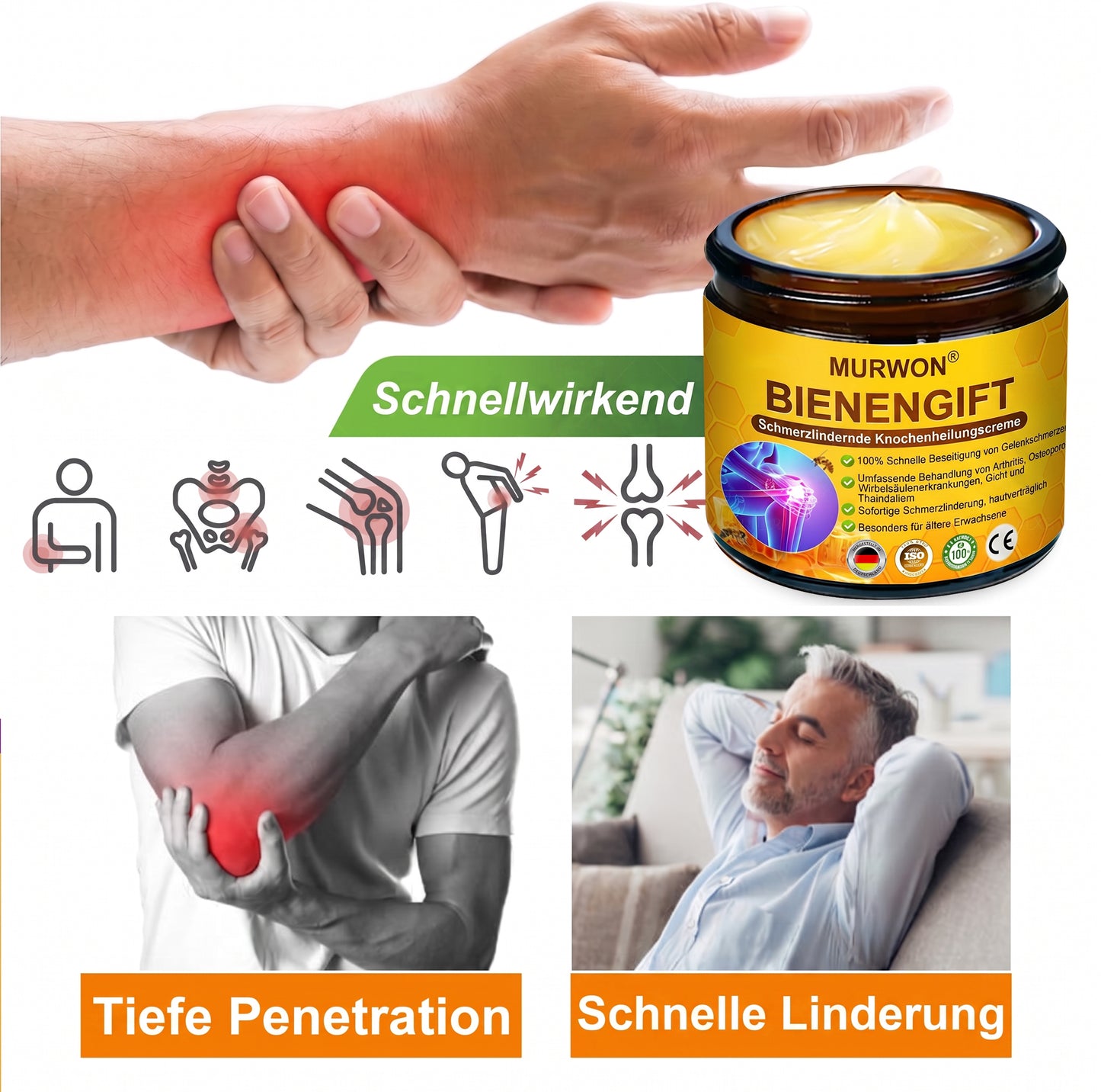 30% Rabatt 🎁🎁 | 𝐌𝐔𝐑𝐖𝐎𝐍® Bienengift-Salbe zur Schmerzlinderung & Knochenheilung ✨